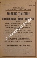 Working Timetable of Conditional trains - Section CR - Camden, Coppenhall; Droitwich Spa, Wichnor; Rugby, Birmingham, Bescot, Stafford; Craven Arms, Wolverhampton, Shrewsbury, Chester, Crewe - 3 Oct. 1977 to 7 May 1978 by British Railways London Midland Region